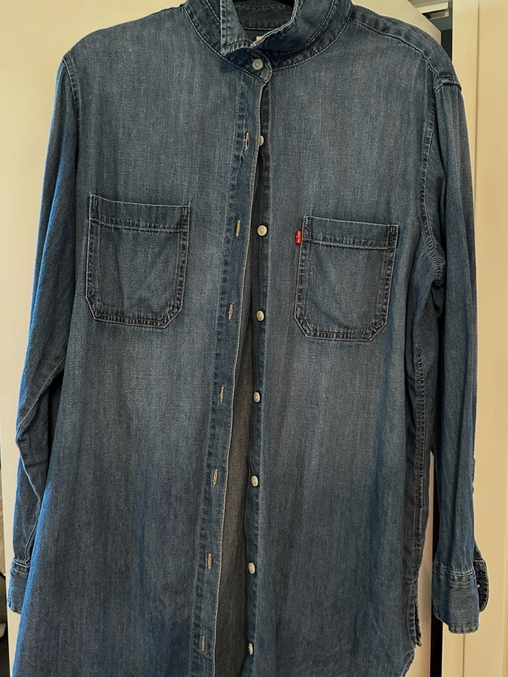 Levi's Dark Blue Denim Button-Down Shirt
